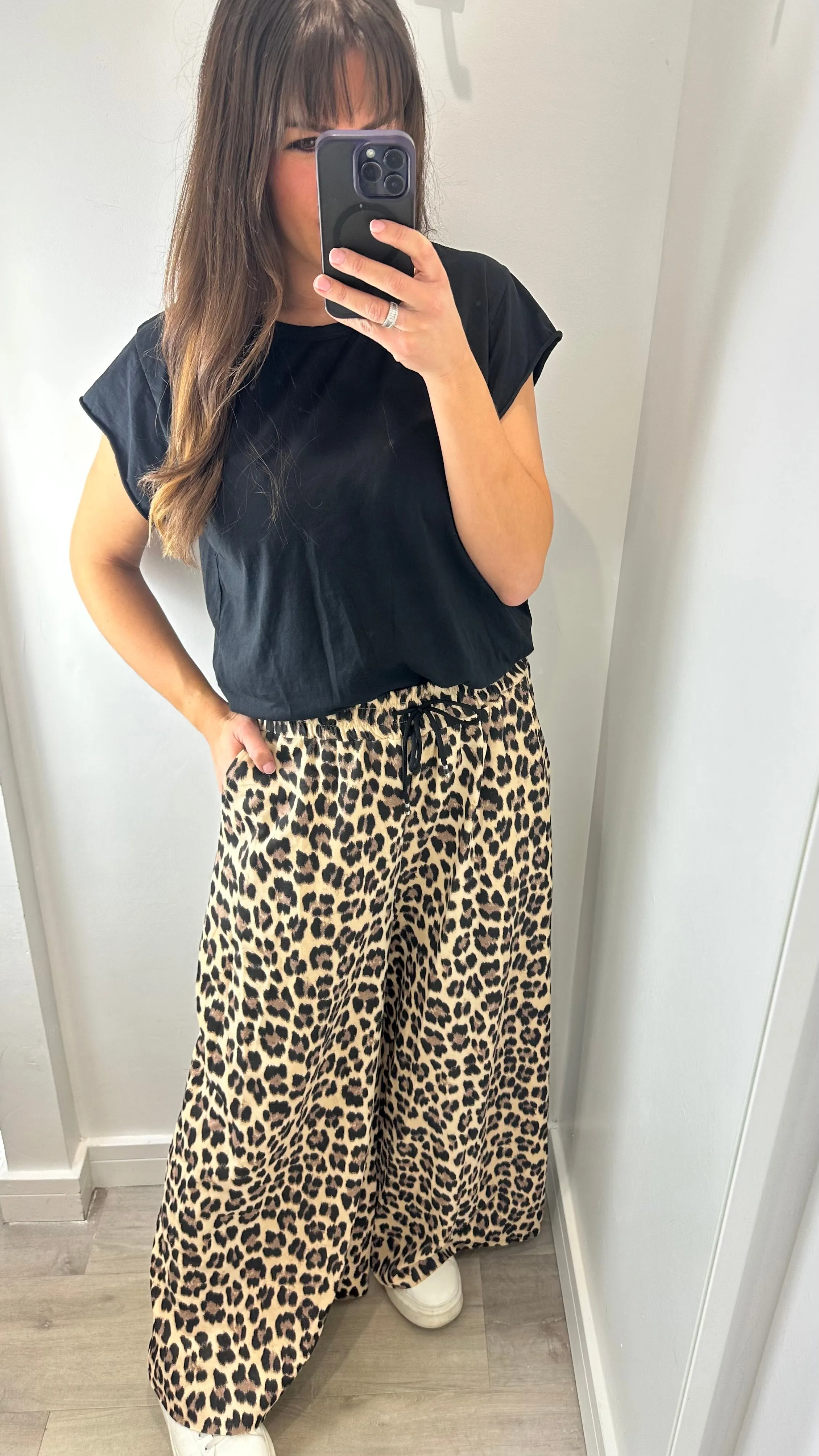LEOPARD PALAZZO PANT
