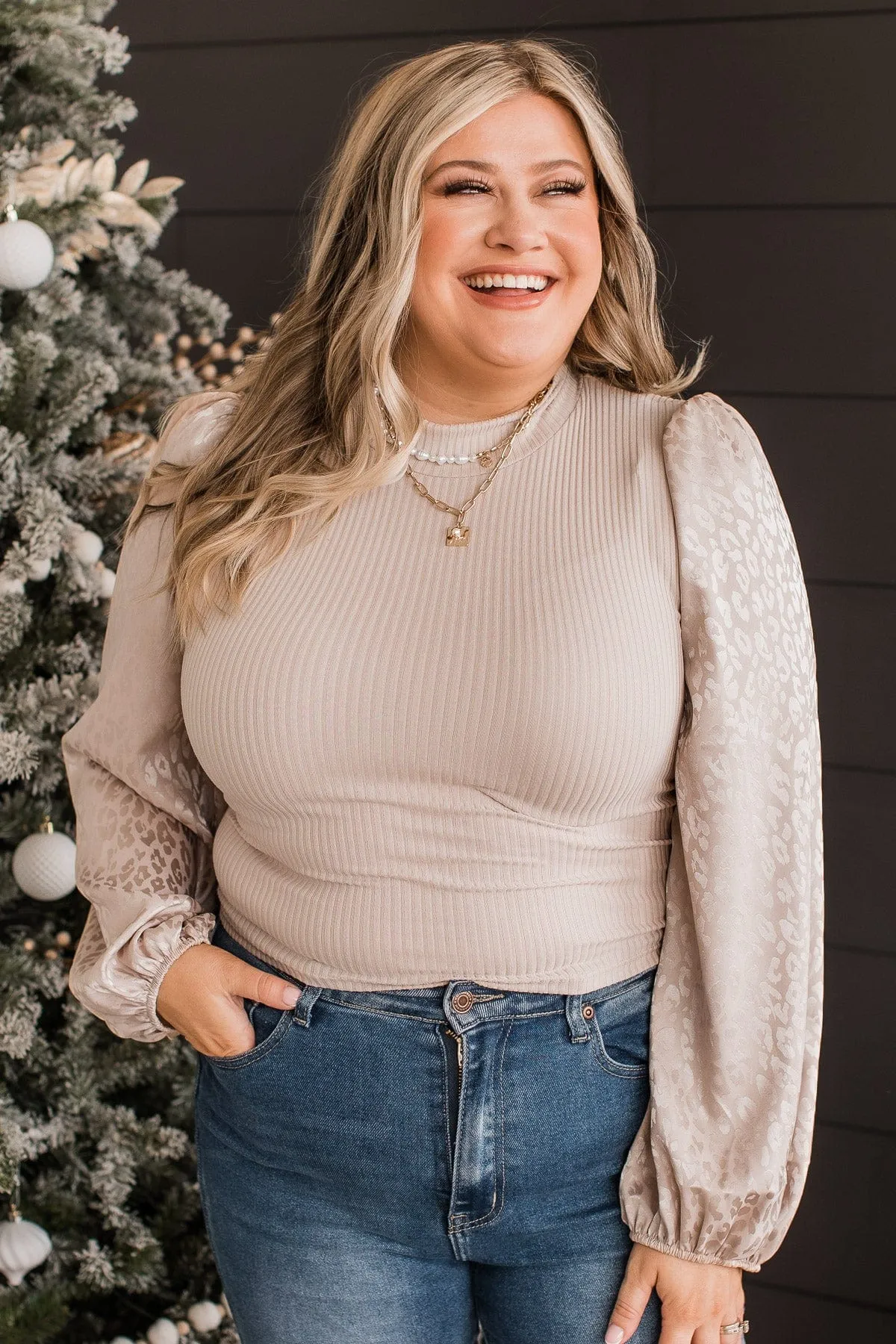 Let Them Know Open Back Twist Top- Beige