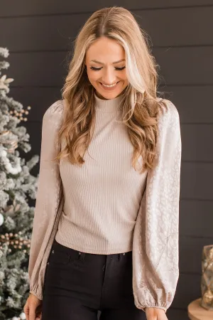 Let Them Know Open Back Twist Top- Beige