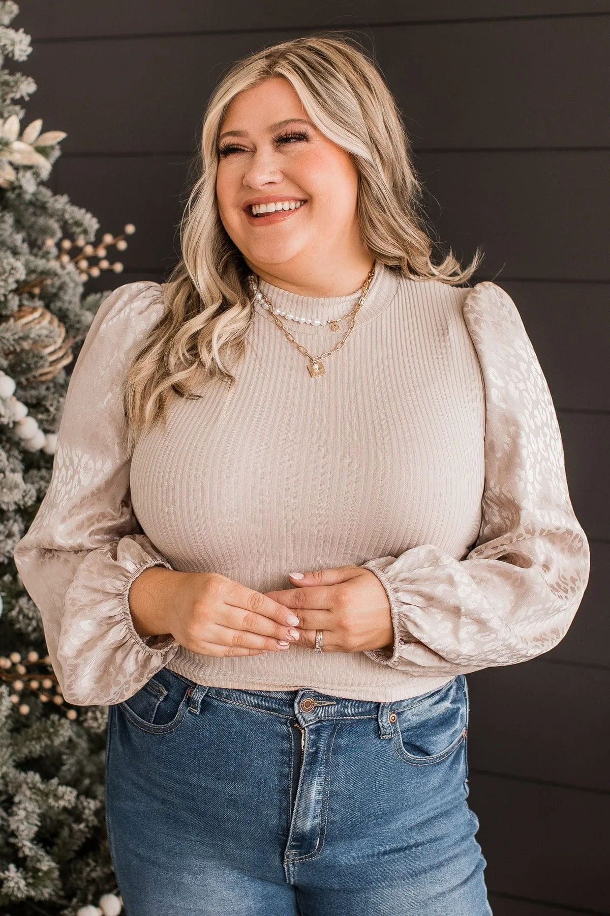 Let Them Know Open Back Twist Top- Beige