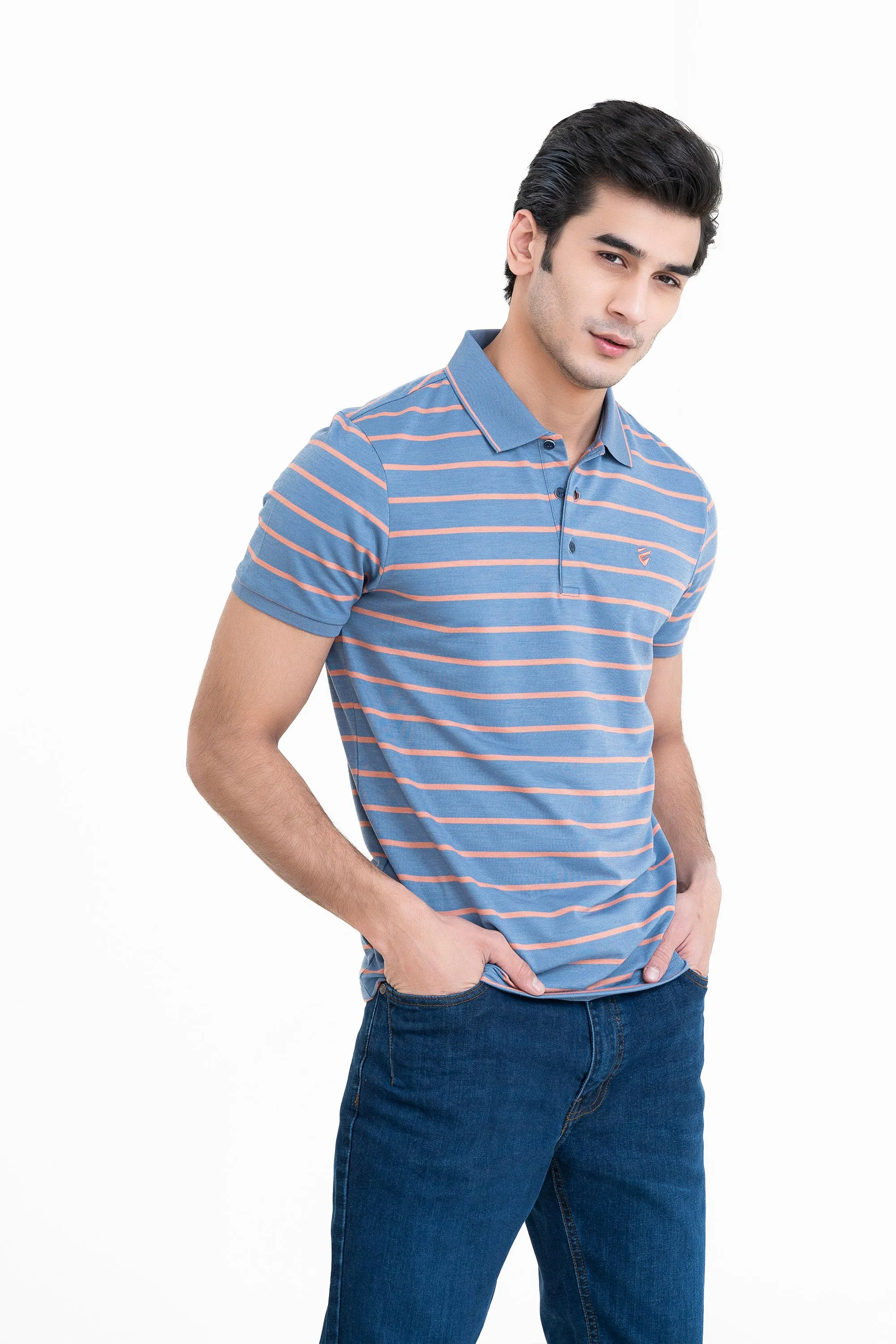 Light Blue Collar T-Shirt