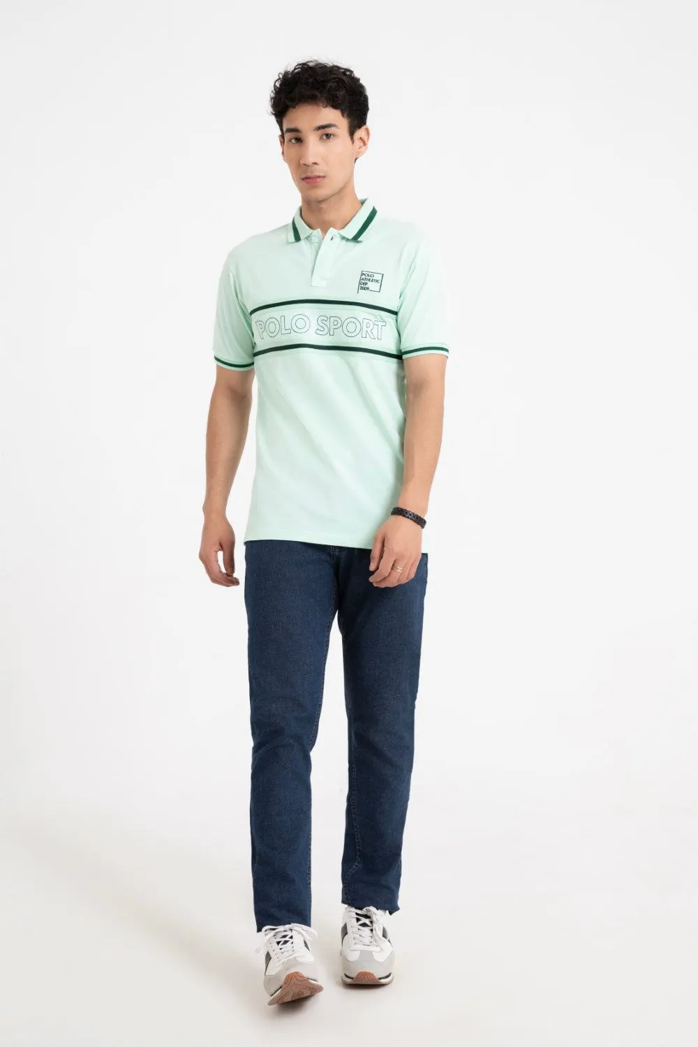 Light Green Collar T-Shirt
