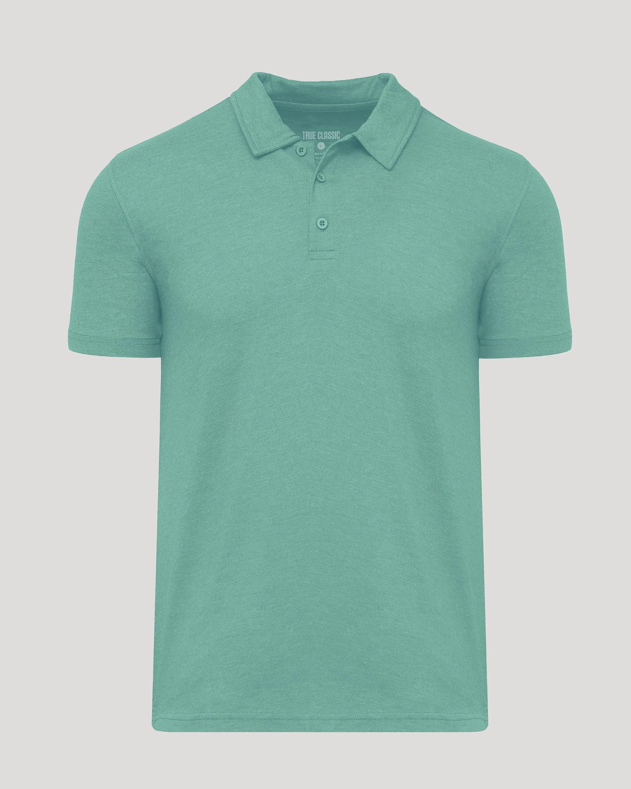 Light Heather Greenery Short Sleeve Polo