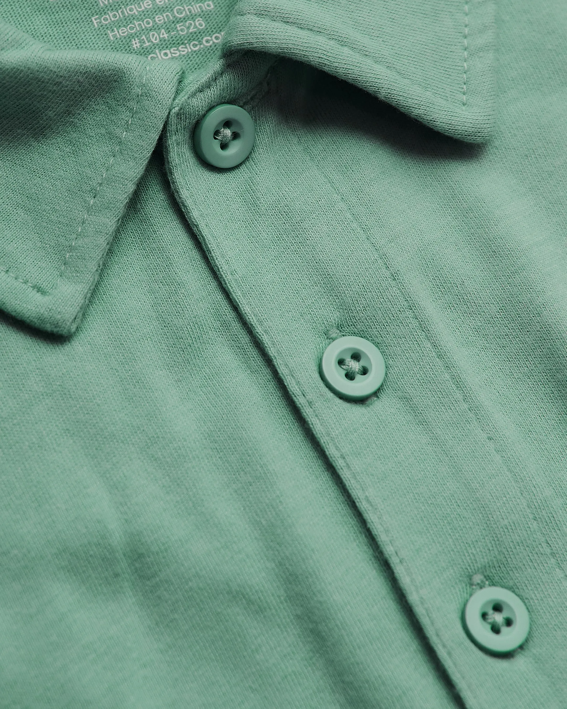 Light Heather Greenery Short Sleeve Polo