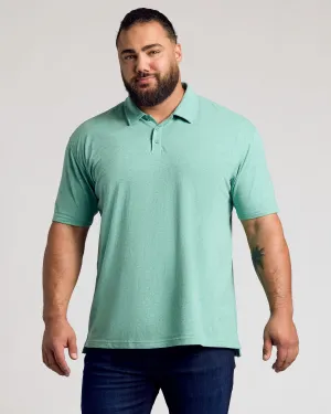 Light Heather Greenery Short Sleeve Polo