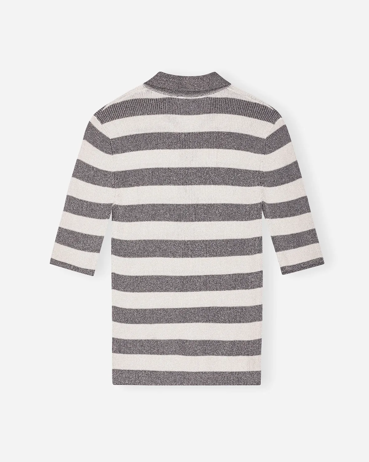 Light Sparkle Rib Polo - Egret