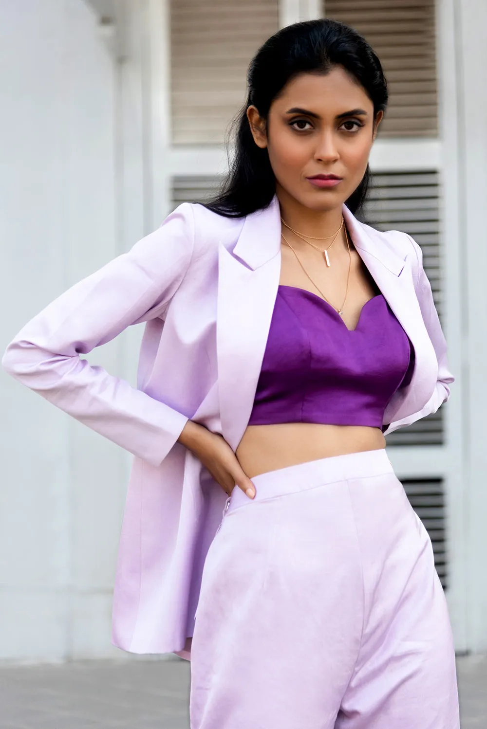Lilac Bloom Blazer Set