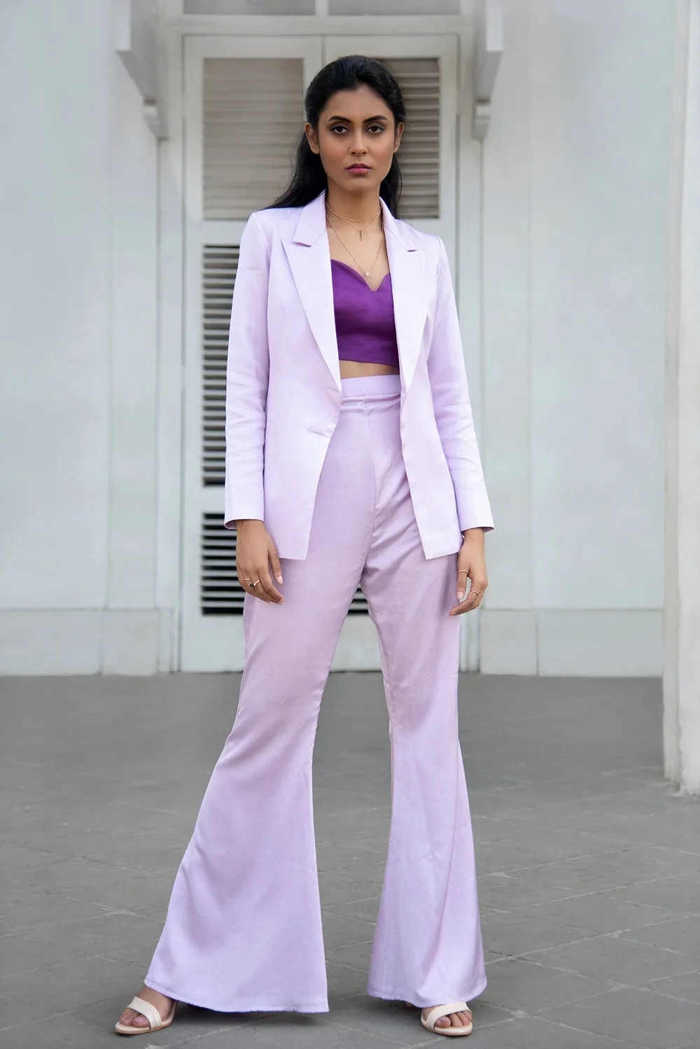 Lilac Bloom Blazer Set