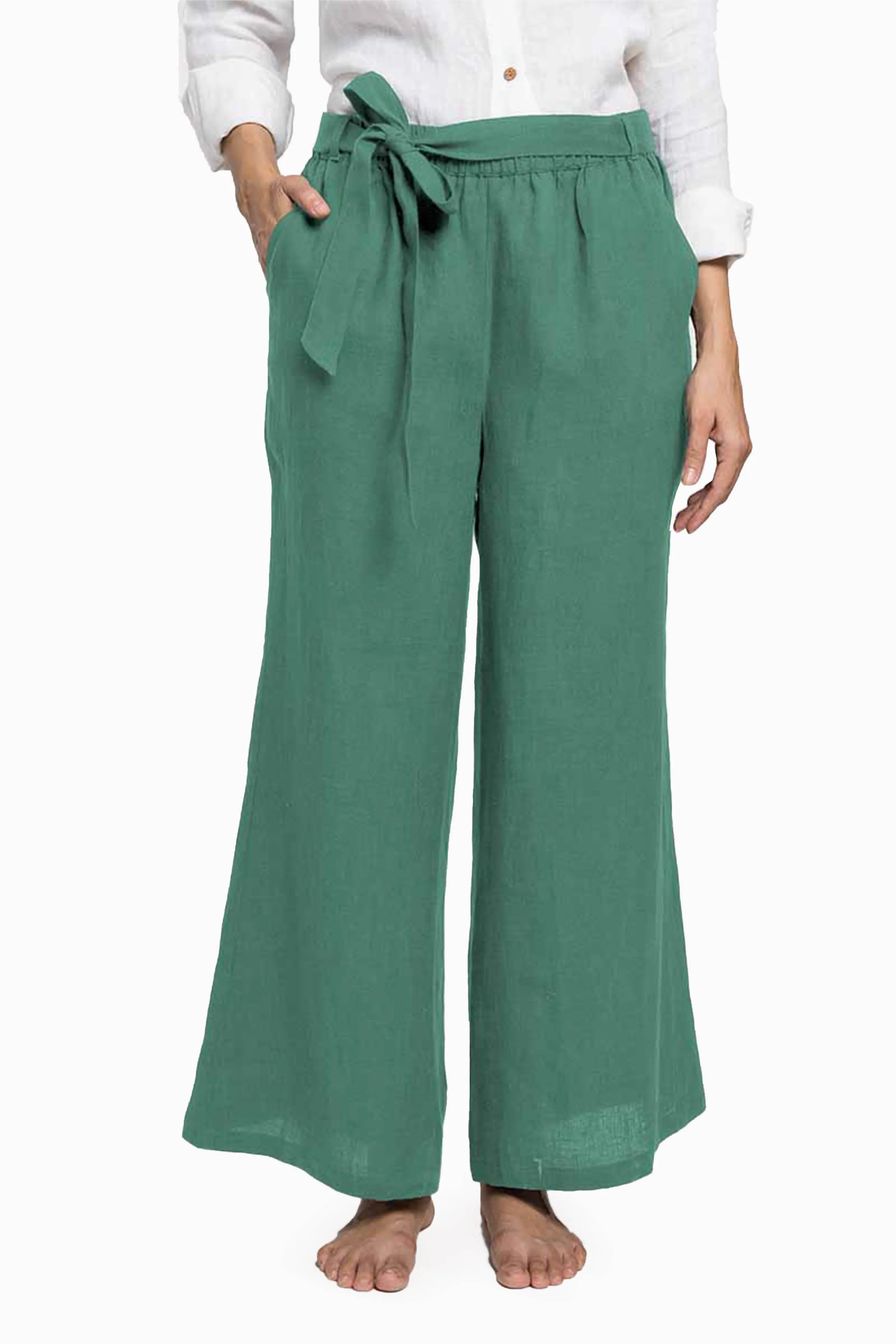 Linen Cecilia Pant-Petal Pink