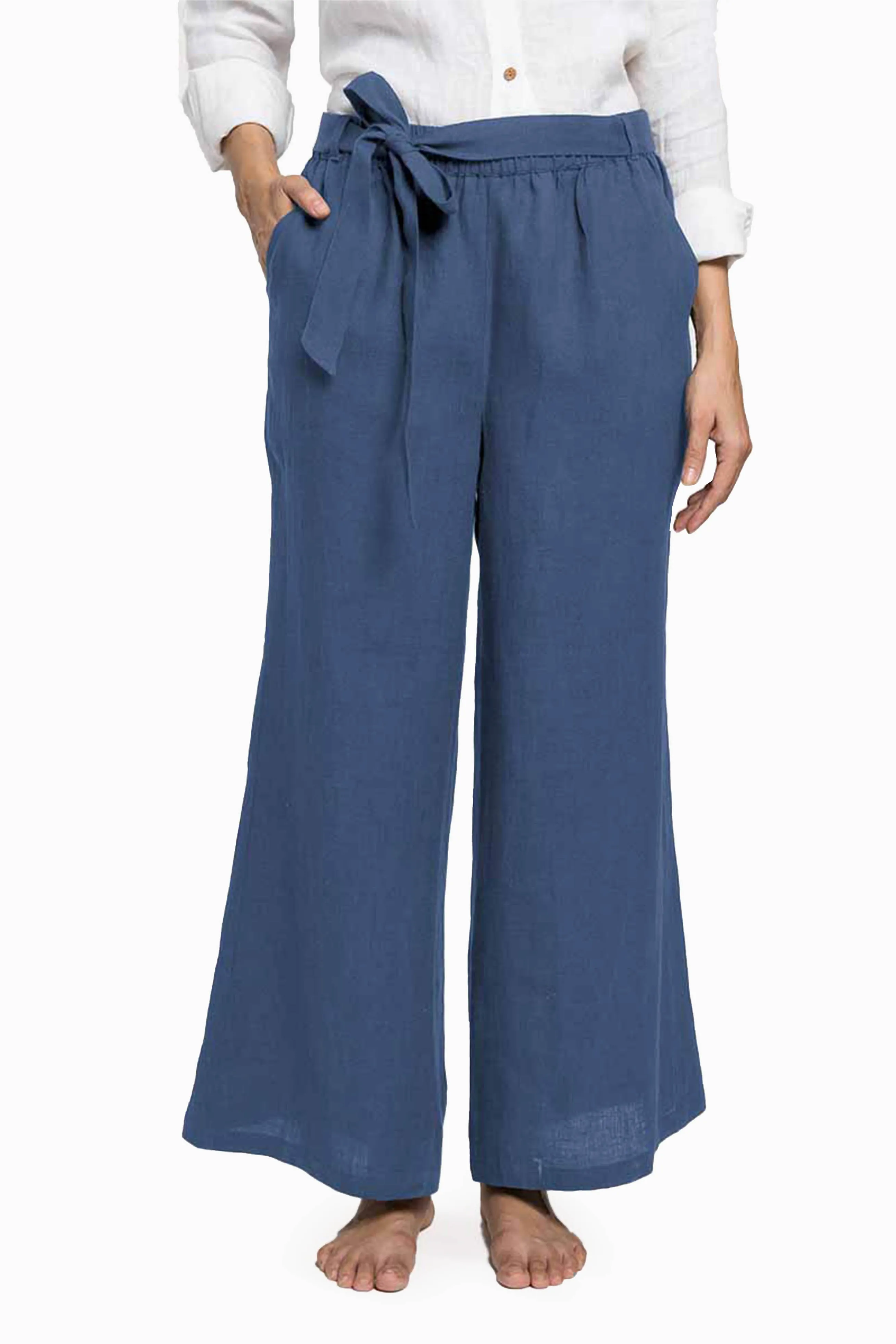 Linen Cecilia Pant-Petal Pink