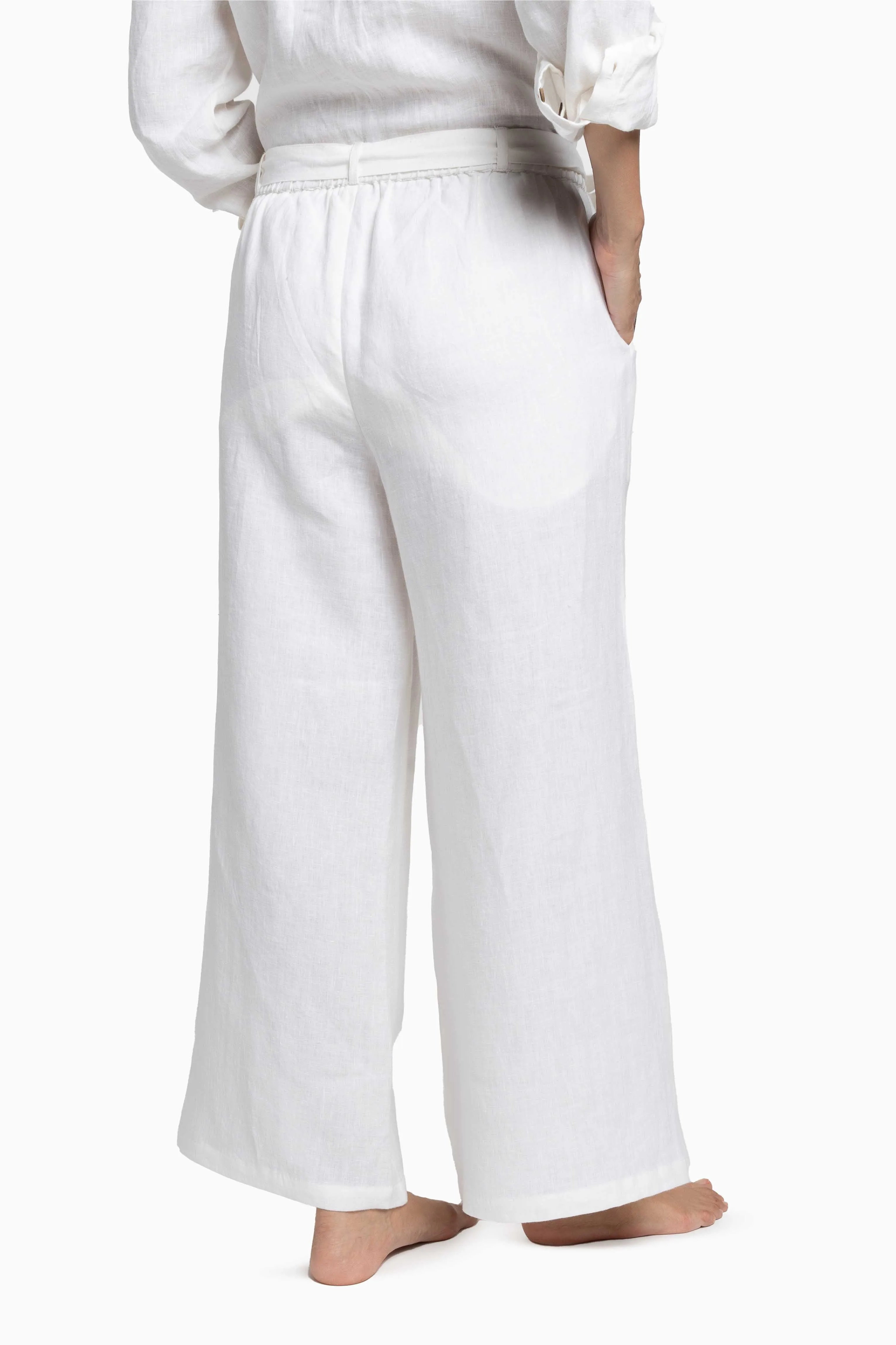 Linen Cecilia Pant-Petal Pink