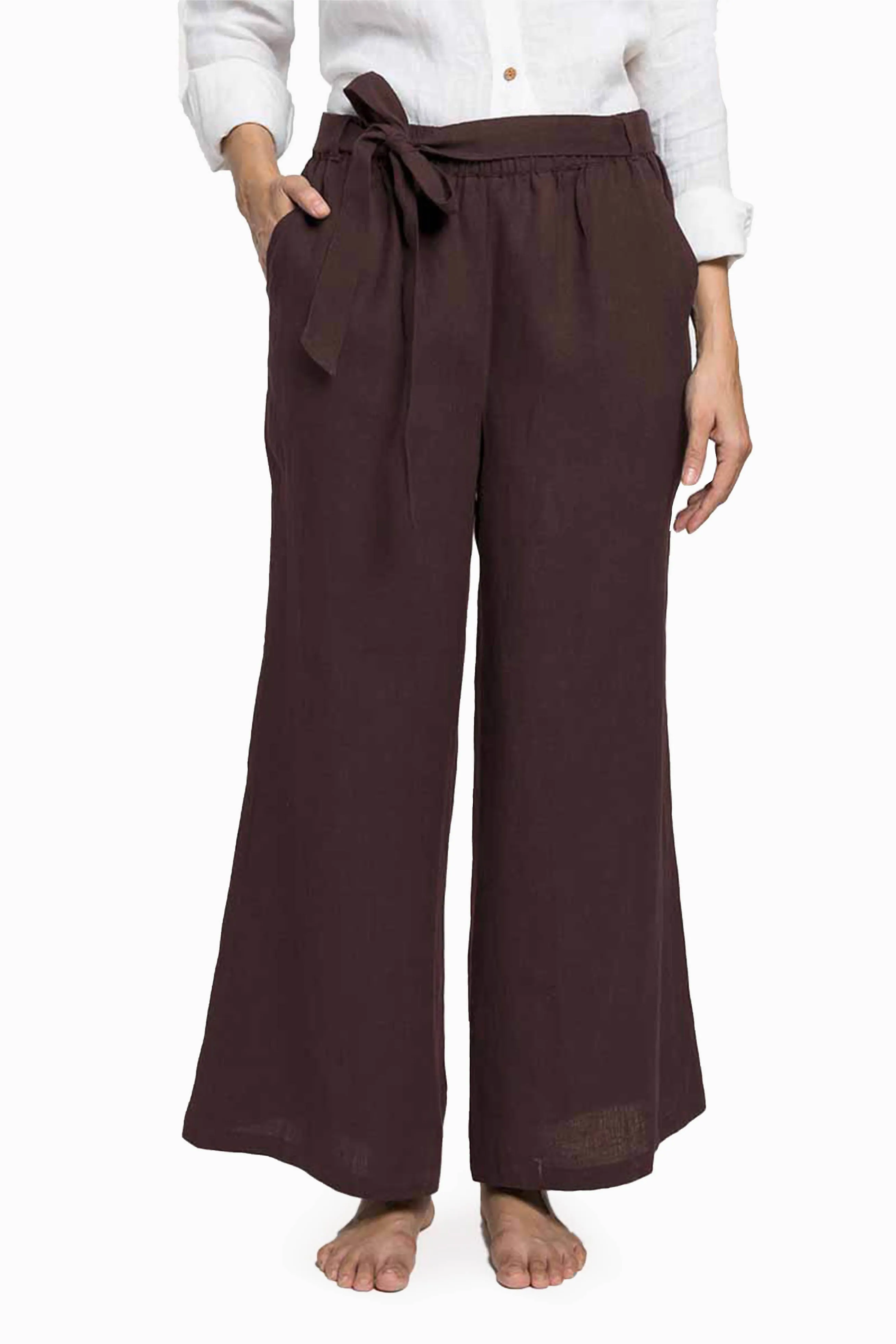 Linen Cecilia Pant-Petal Pink