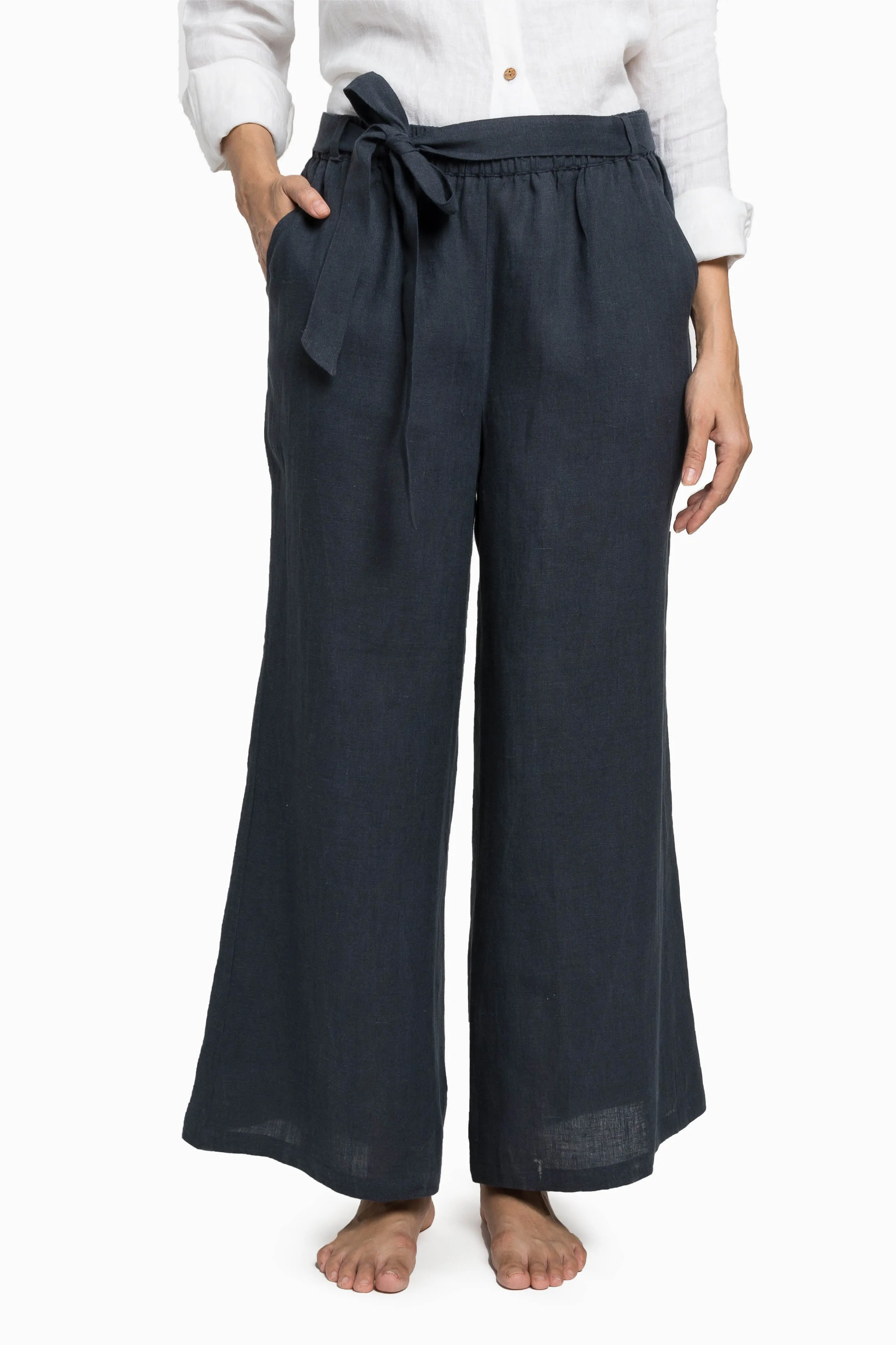 Linen Cecilia Pant-Petal Pink
