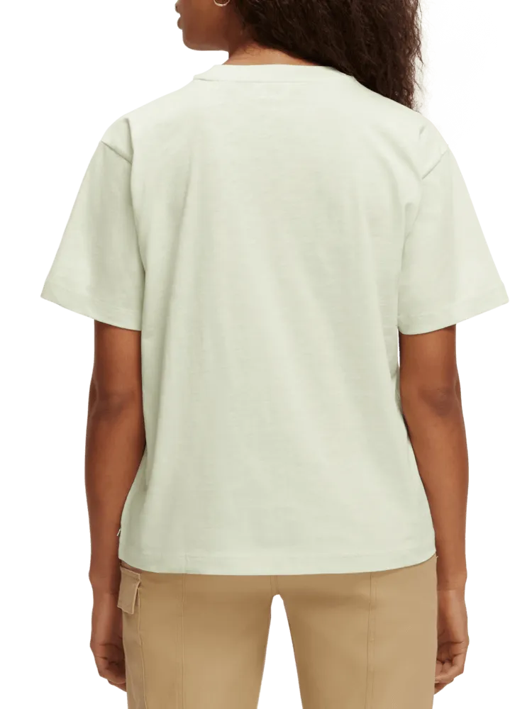 Loose Fit Wildflower Artwork T-shirt - Seafoam 169667