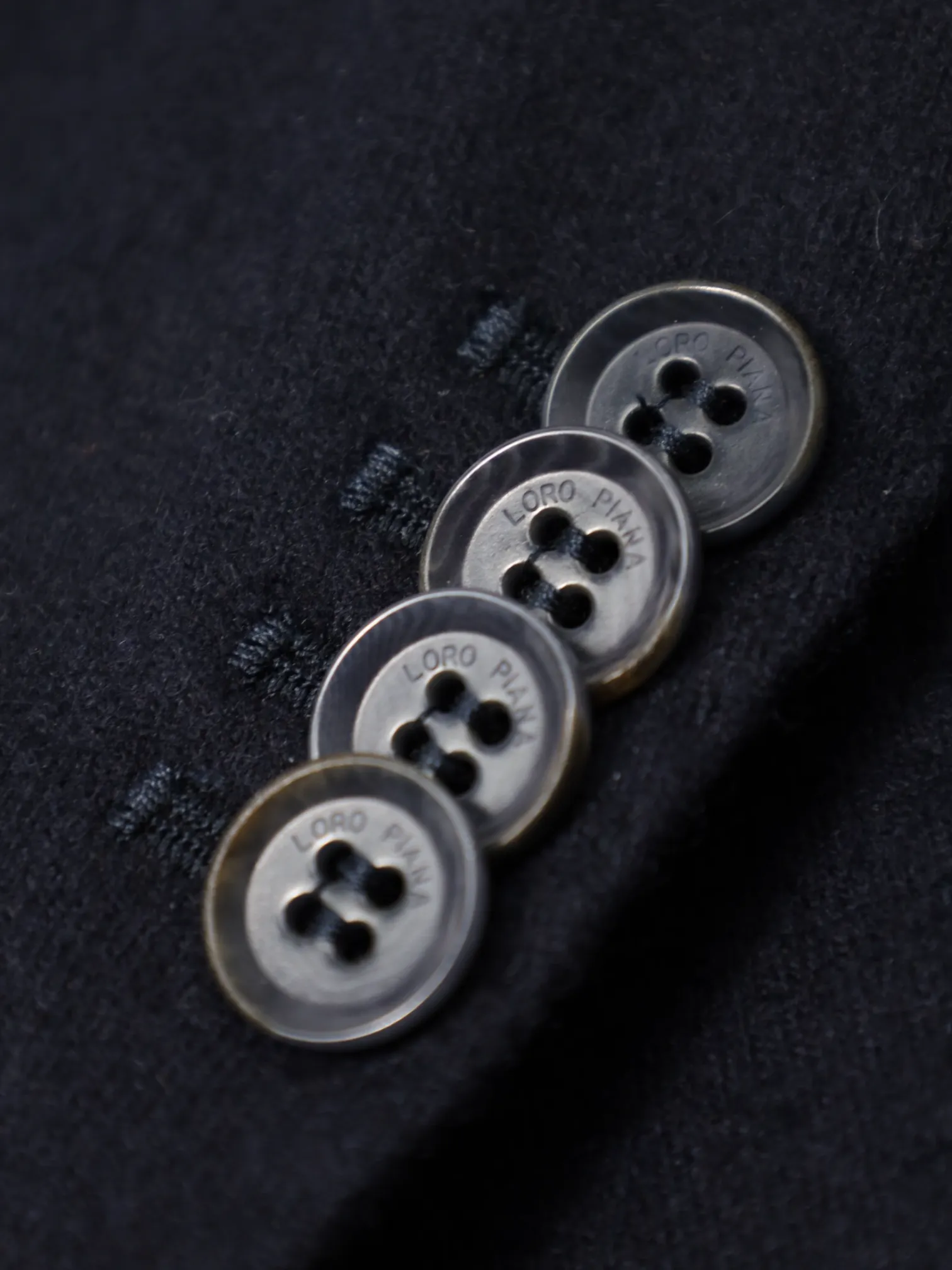 Loro Piana Navy Cashmere Jersey Knitted Blazer