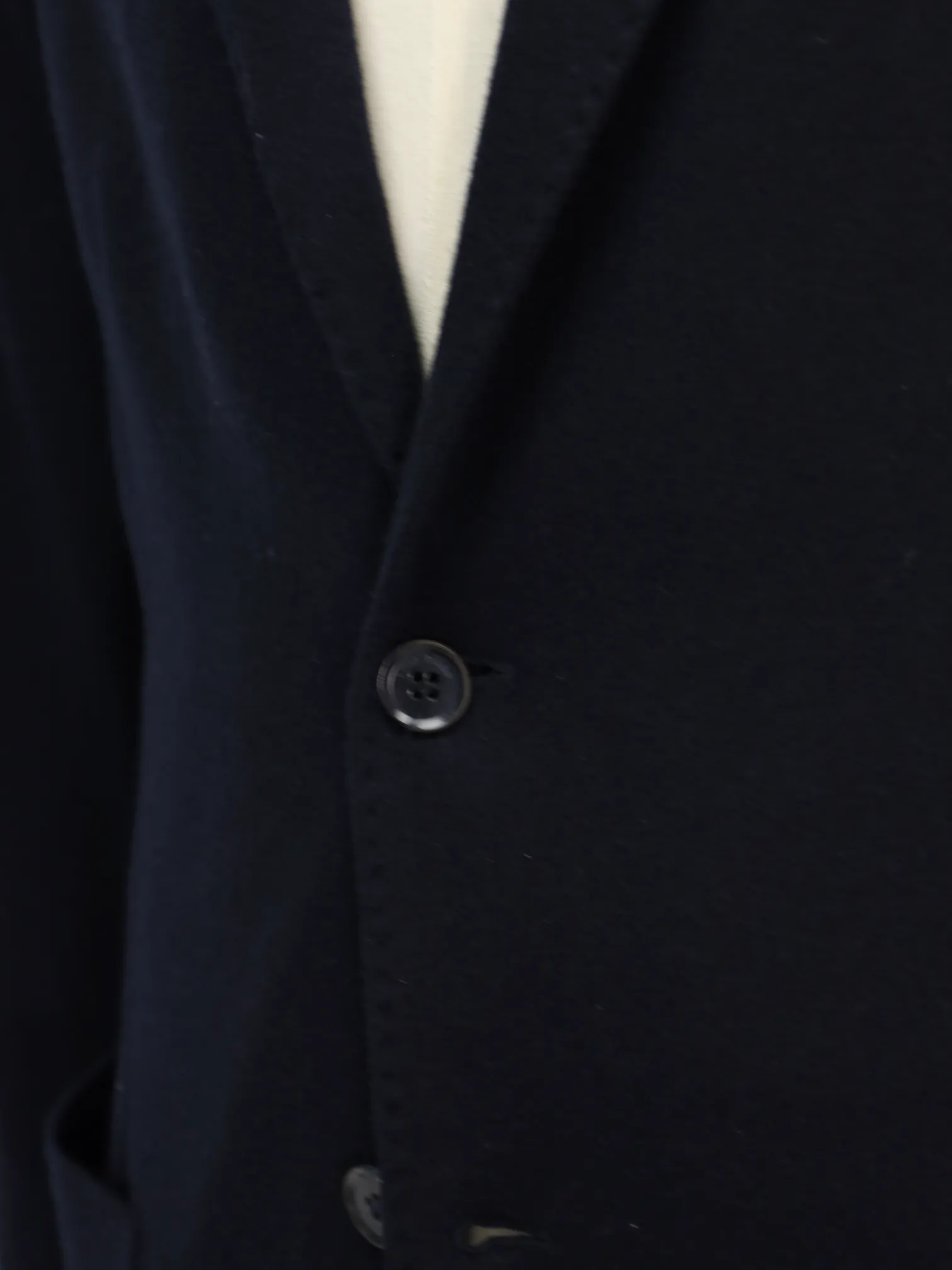 Loro Piana Navy Cashmere Jersey Knitted Blazer
