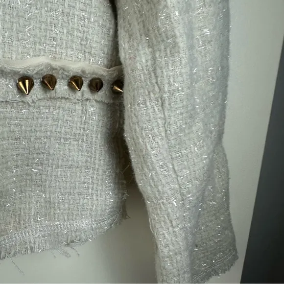 Lovers   Friends Because Im Addicted en Vogue Cream Metallic Tweed Blazer NWT S
