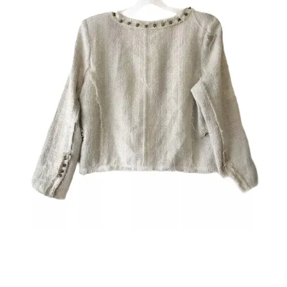 Lovers   Friends Because Im Addicted en Vogue Cream Metallic Tweed Blazer NWT S