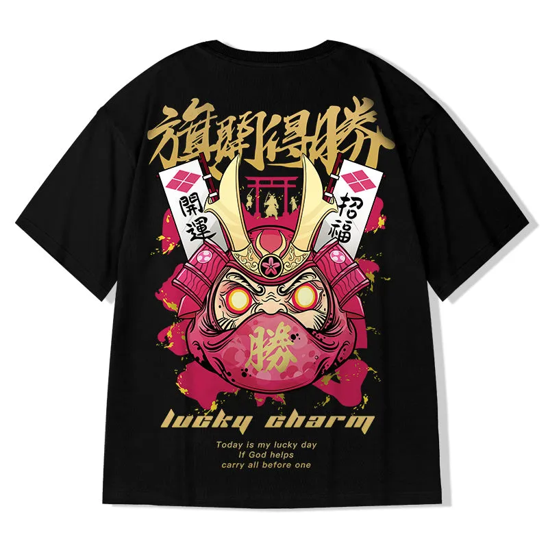 Lucky Daruma Samurai Loose Shirt