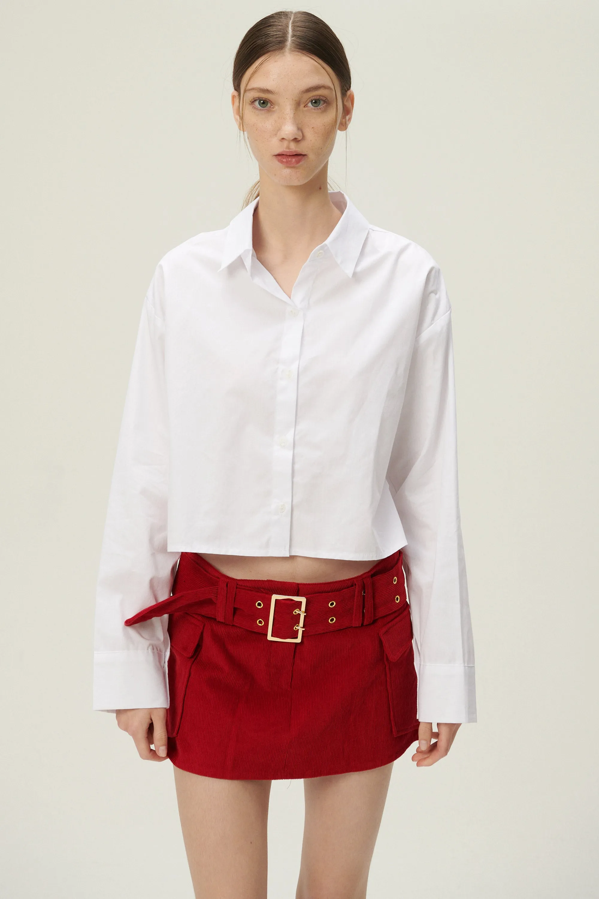 Lucy Open Back Crop Shirt