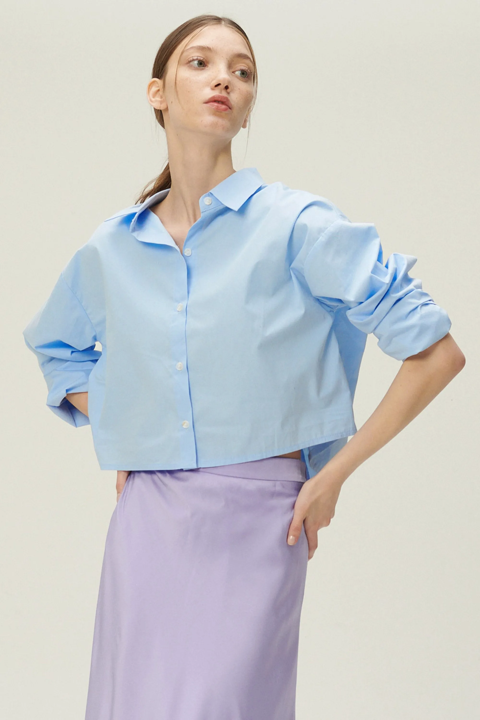 Lucy Open Back Crop Shirt