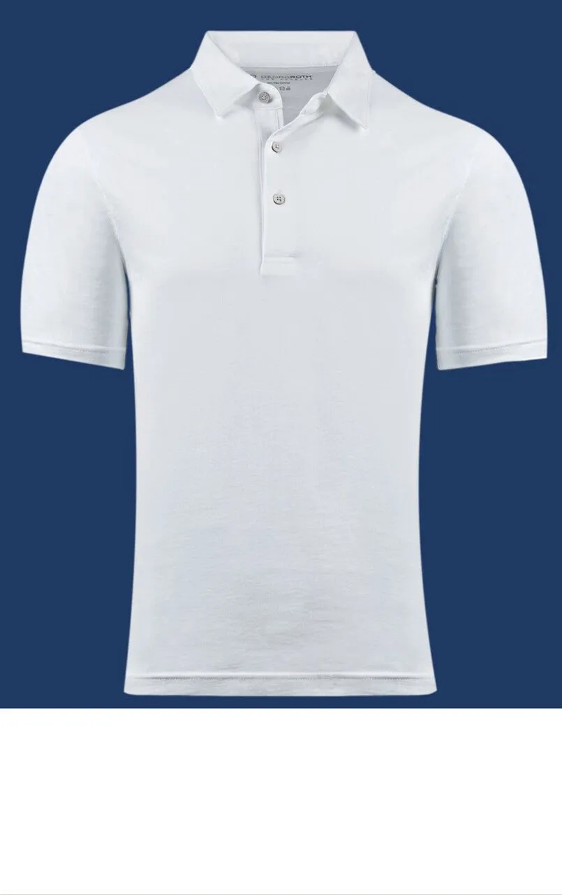 Luxury Pima Cotton Short Sleeve Polo - White