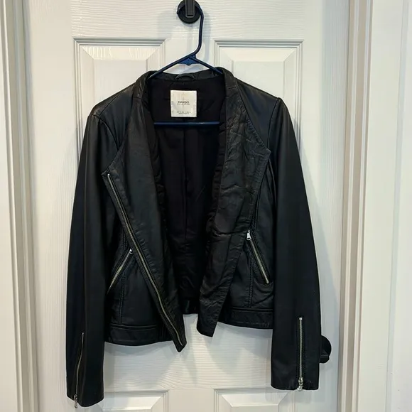 Mango Genuine Leather Jacket