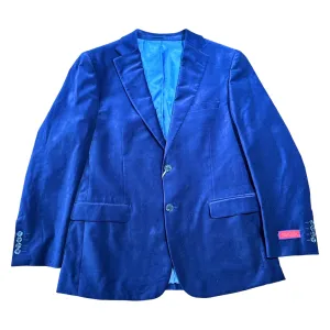 Mantoni Men's Blue Velvet Blazer
