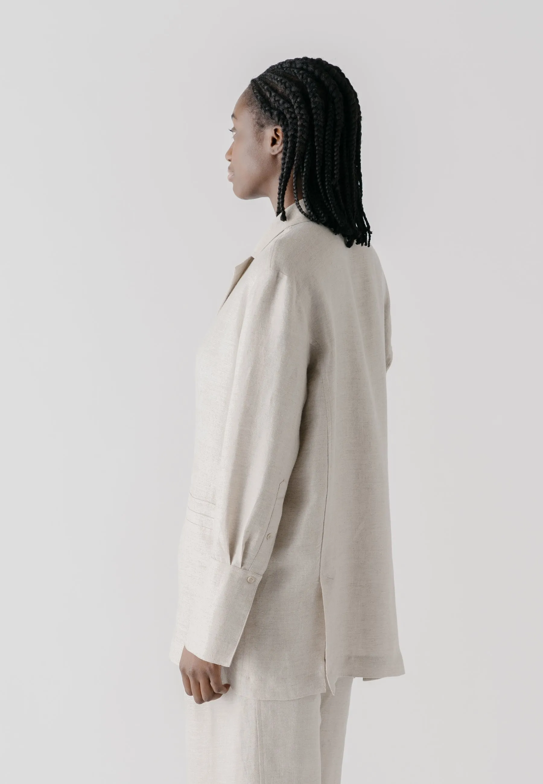 Marrakesh Hemp & Linen Blazer | Stone
