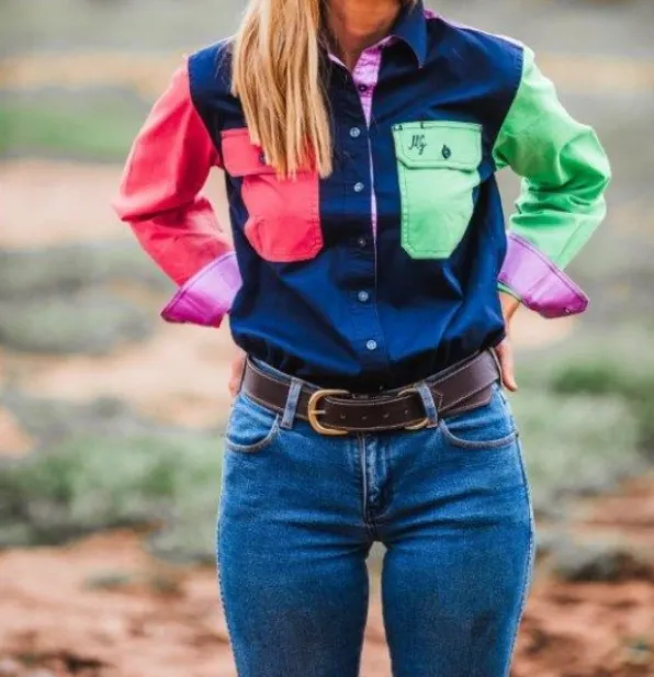 Mary G Ladies Colour Me Happy Long Sleeve Shirt - 2 Colours
