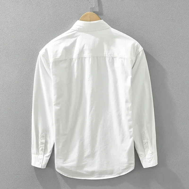 Matteo – Stylish Patchwork Long Sleeve Polo for Men
