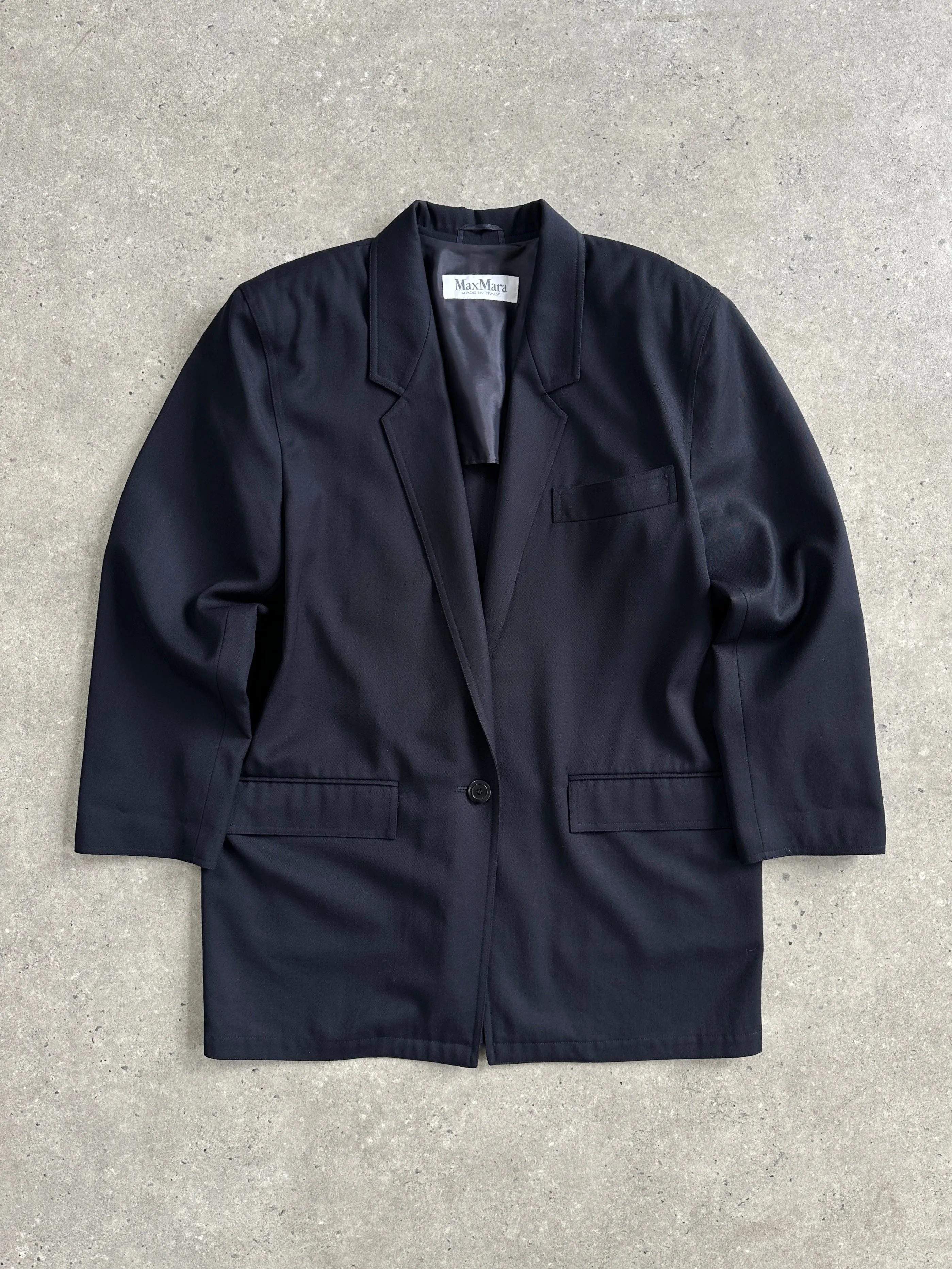 Max Mara Pure Wool Unlined Single Breasted Blazer - M