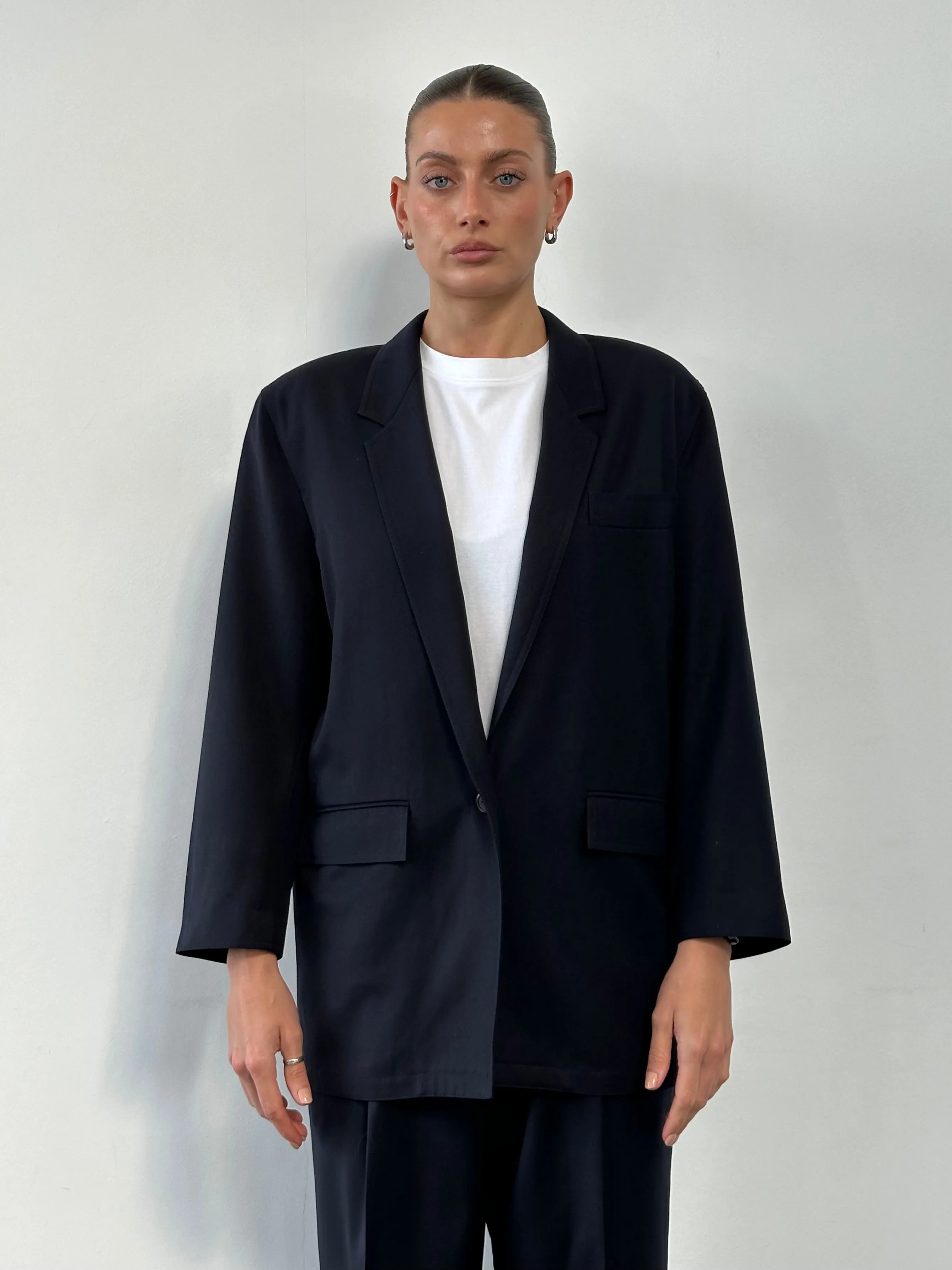 Max Mara Pure Wool Unlined Single Breasted Blazer - M