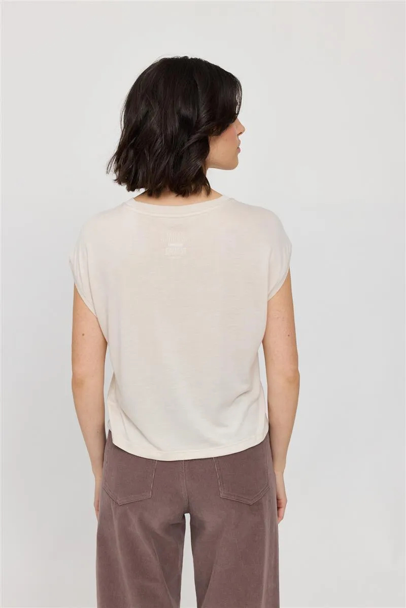 MAZINE Cropped T Loose Fit  moon