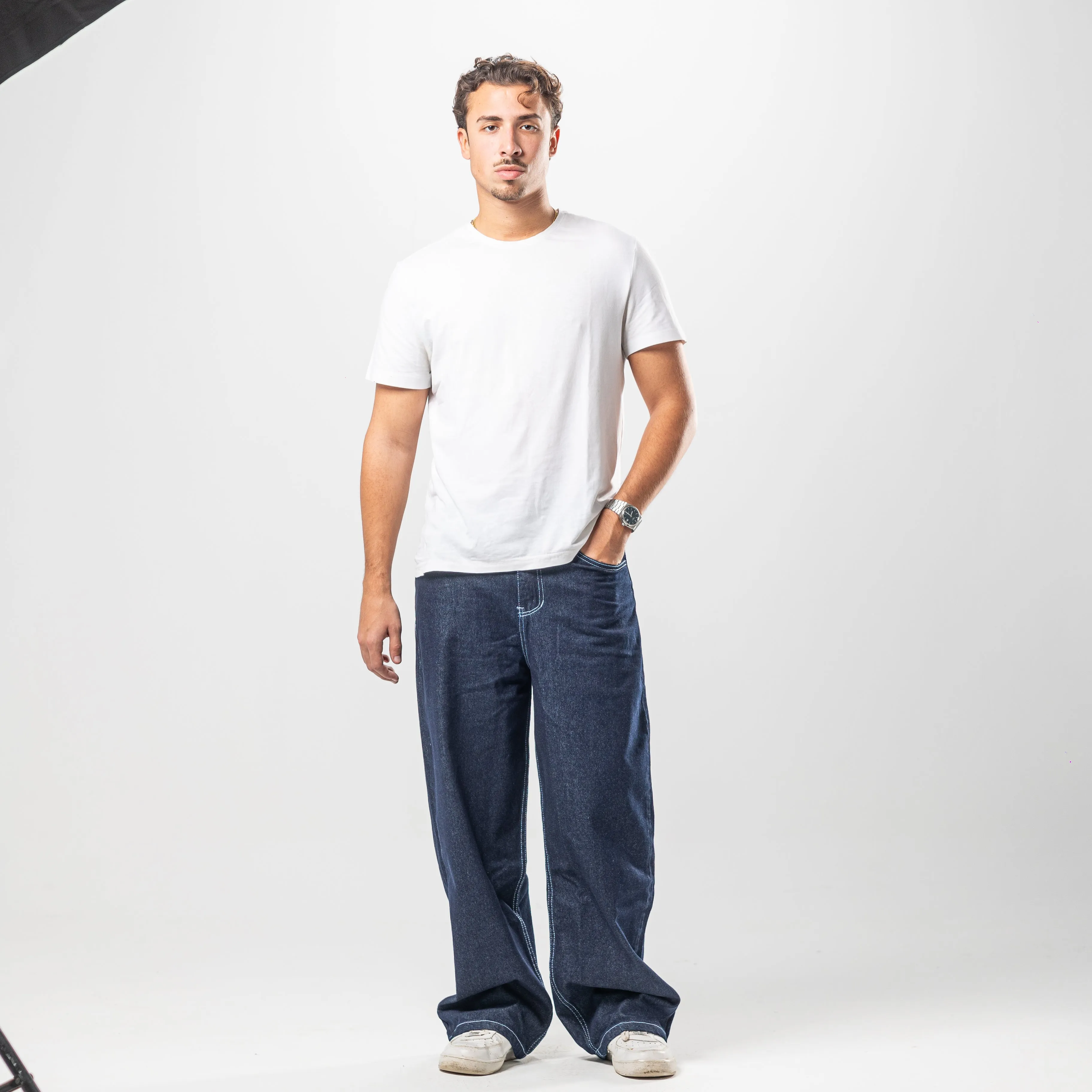 Men Baggy Jeans - Raw Denim