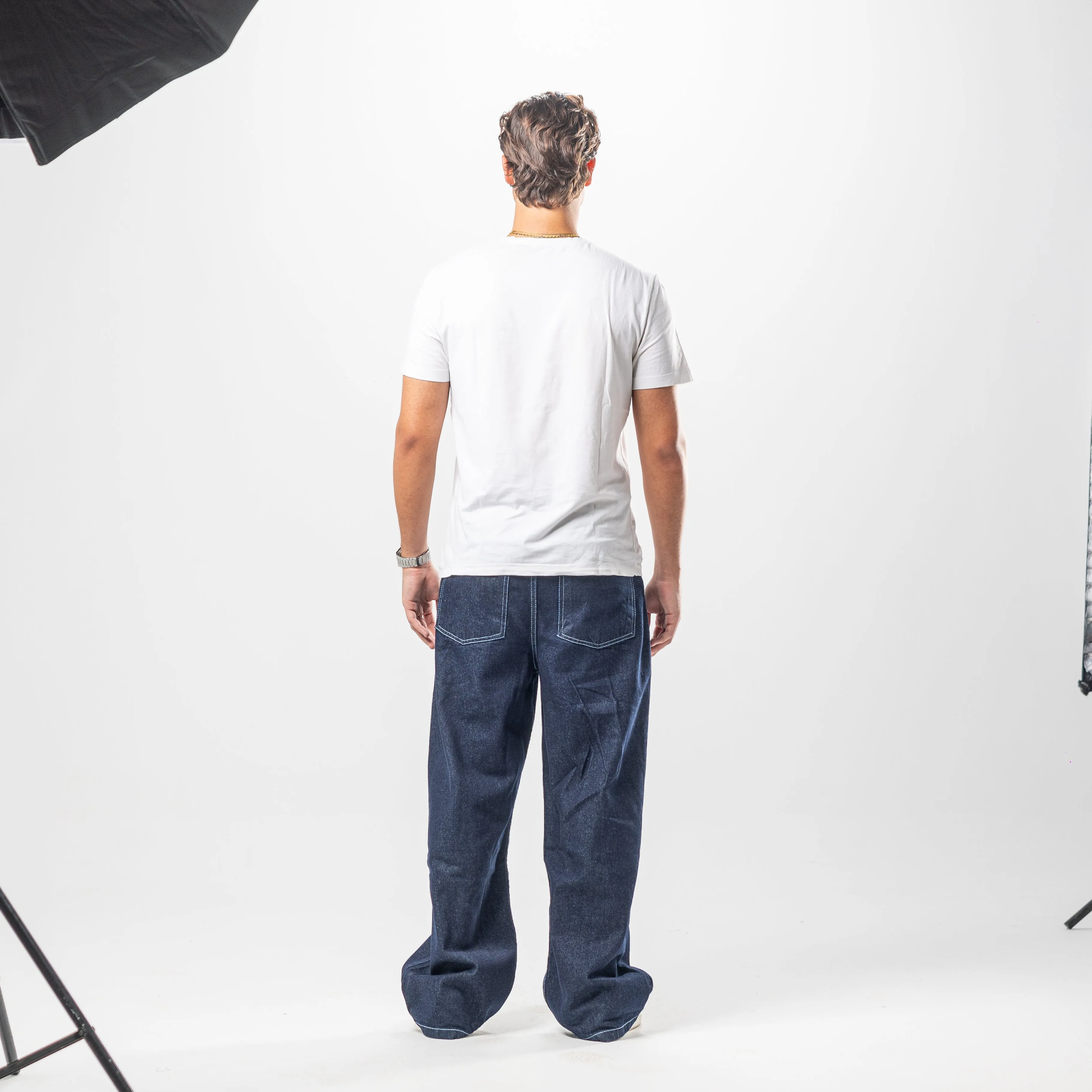 Men Baggy Jeans - Raw Denim