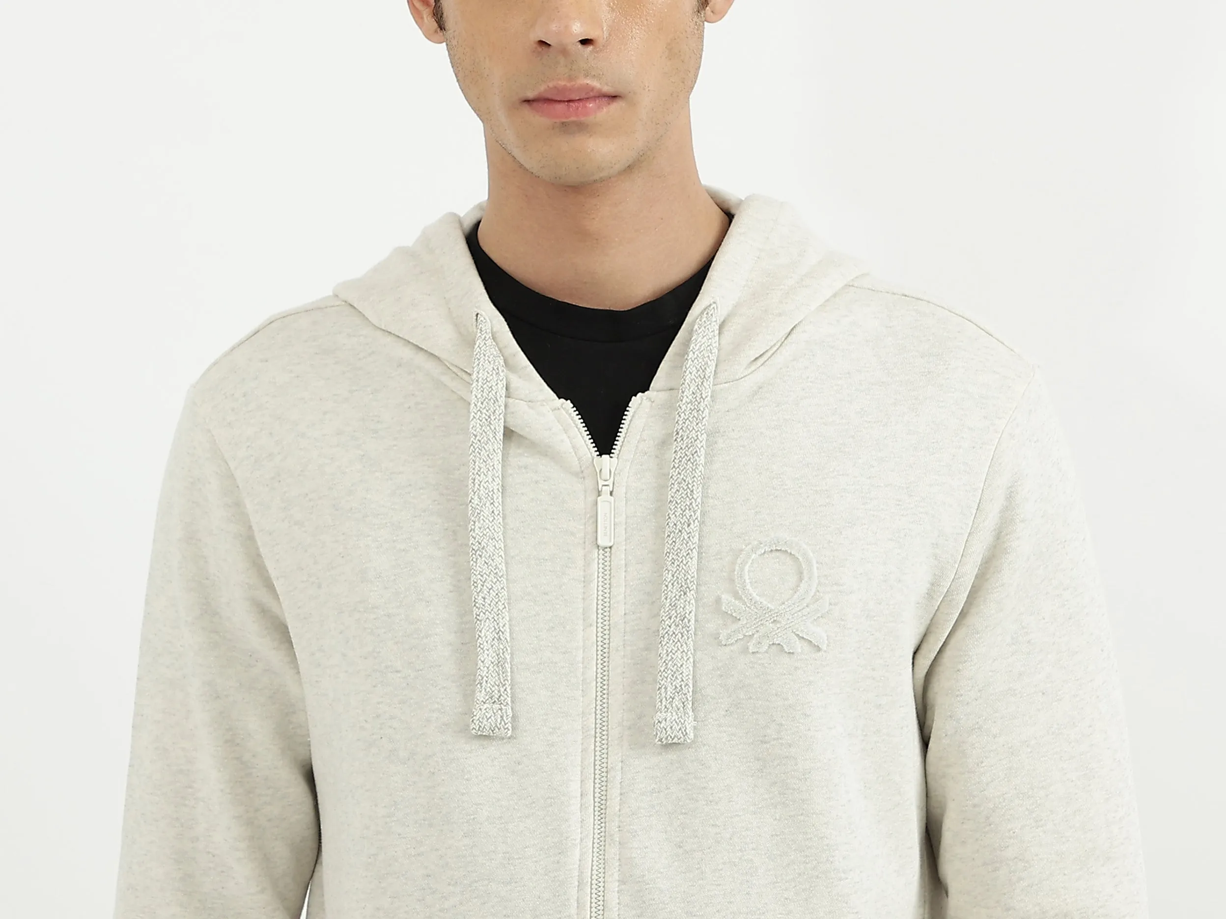Men Brand Logo Hooded Neck Sweatshirt