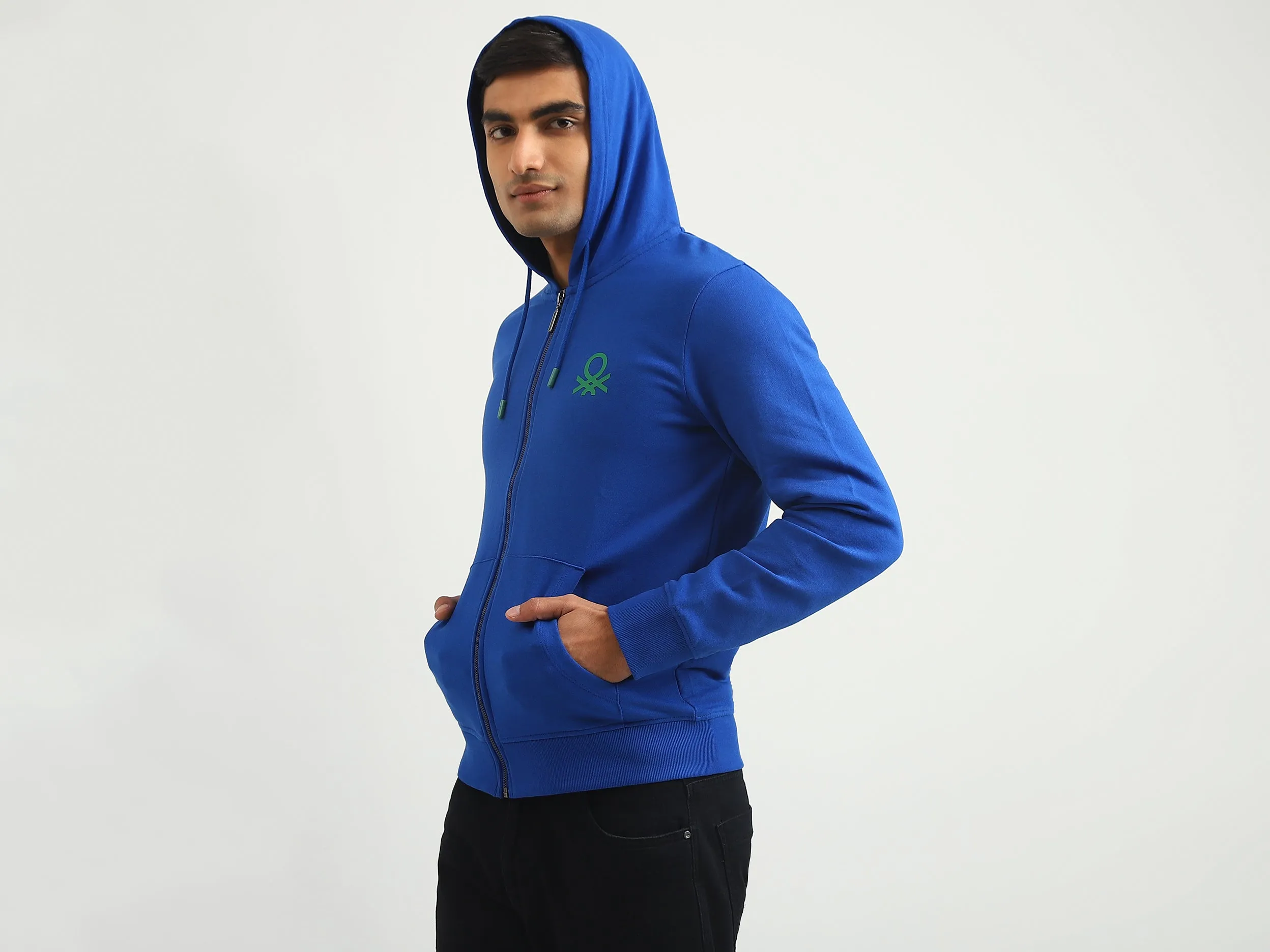Men Brand Logo Hooded Sweatshirt