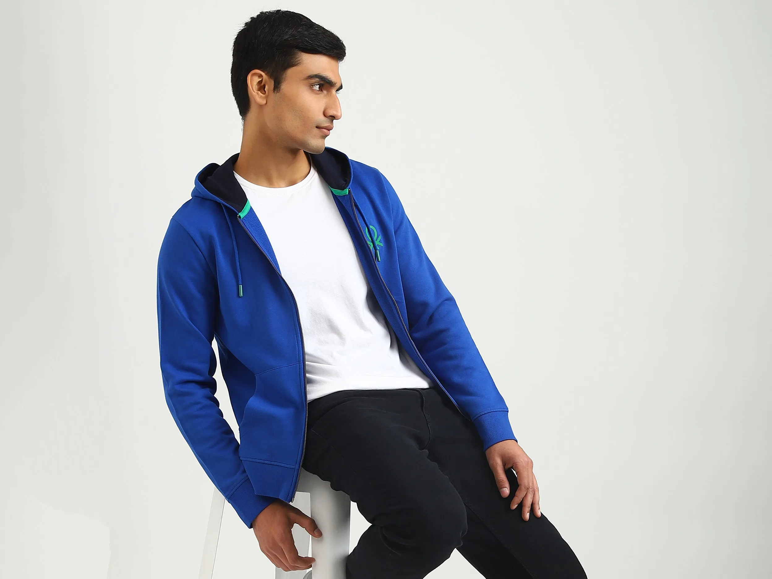 Men Brand Logo Hooded Sweatshirt
