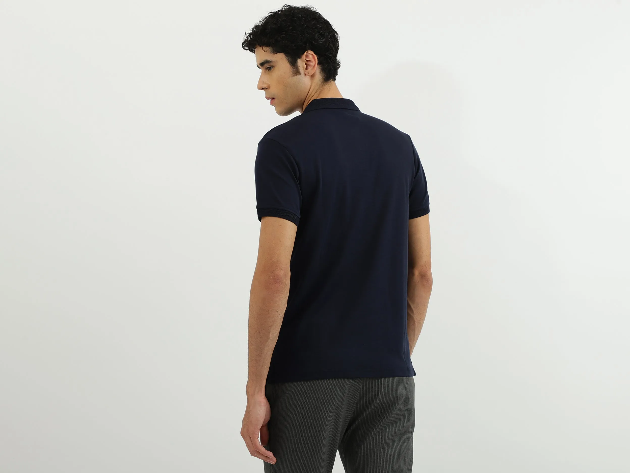 Men Solid Polo Neck Polo T-Shirt
