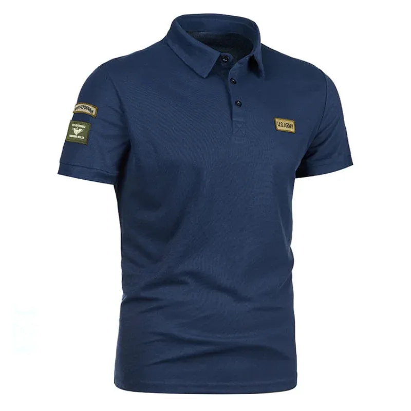 Men's 5XL Solid Color Casual Polo Shirts - Short Sleeve Streetwear