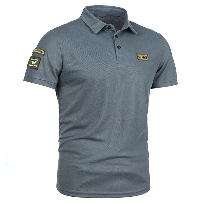 Men's 5XL Solid Color Casual Polo Shirts - Short Sleeve Streetwear
