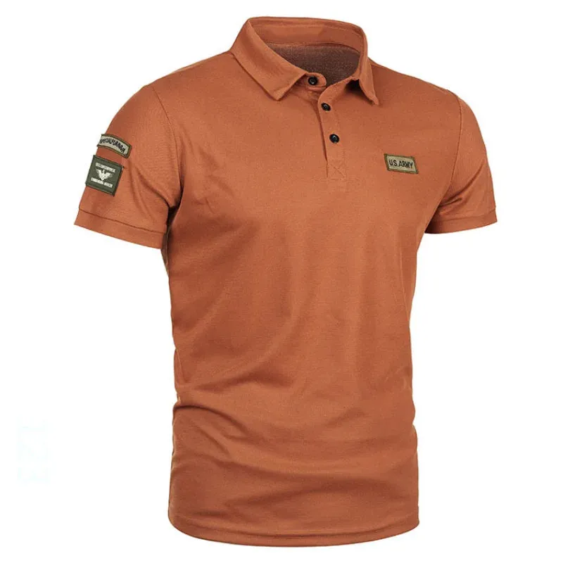 Men's 5XL Solid Color Casual Polo Shirts - Short Sleeve Streetwear