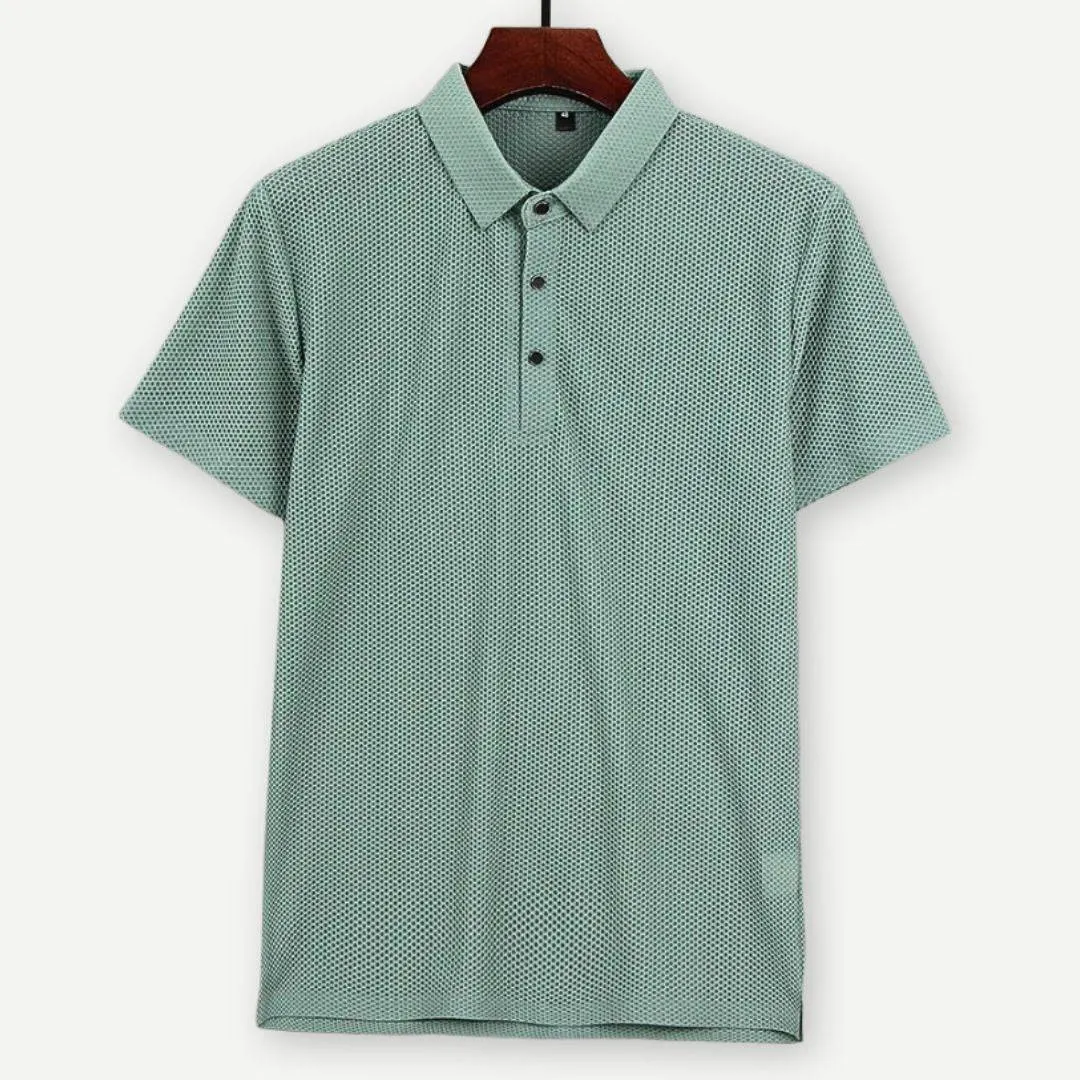 Men’s Breathable Knitted Air Flow Polo Shirt