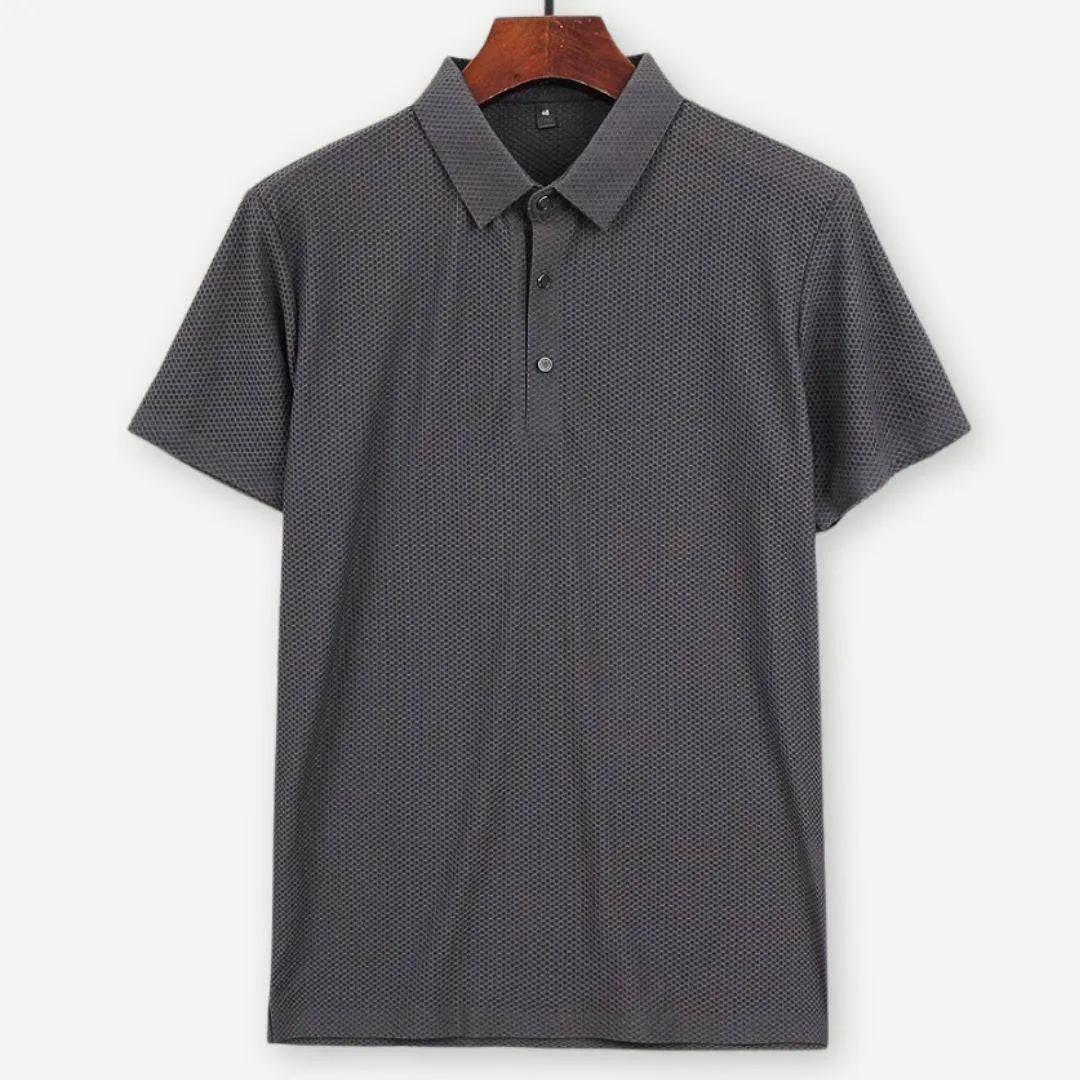 Men’s Breathable Knitted Air Flow Polo Shirt