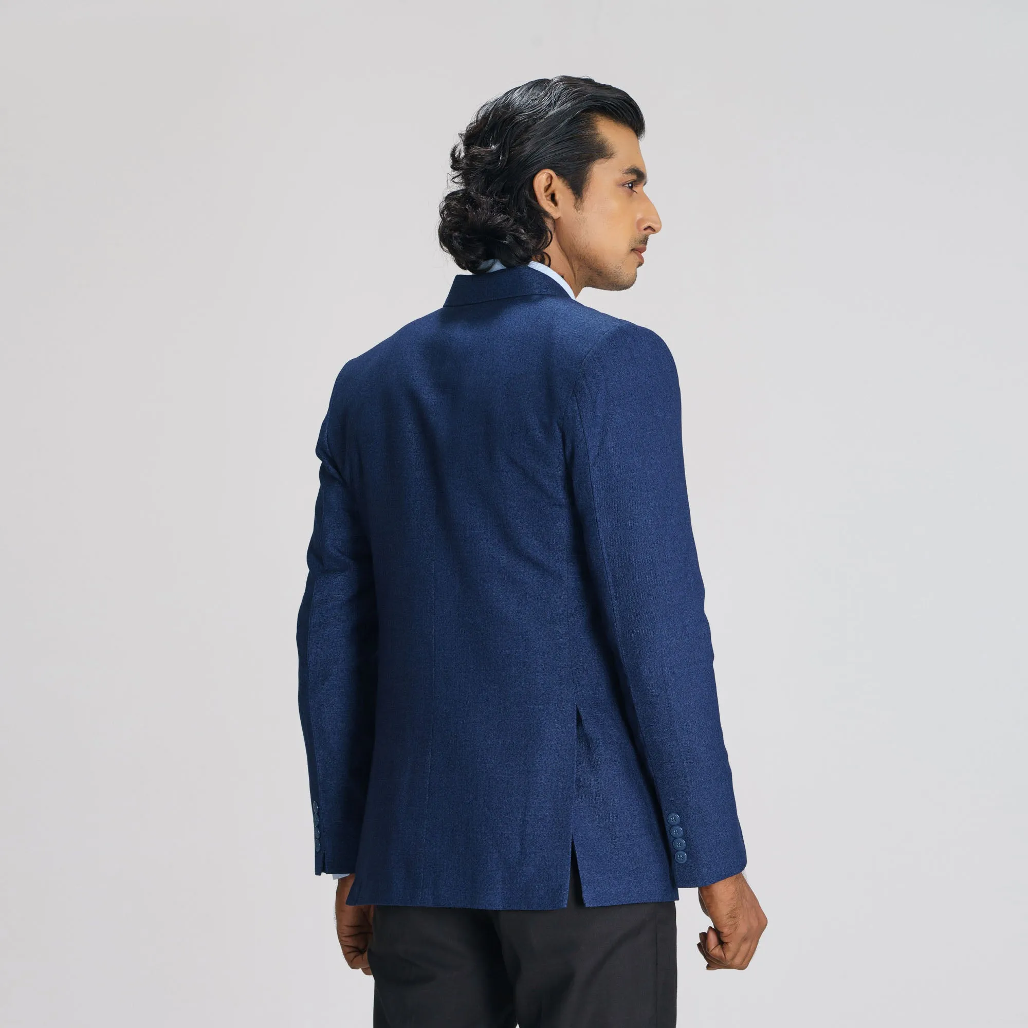 Mens Dark Navy Slim Fit Blazer