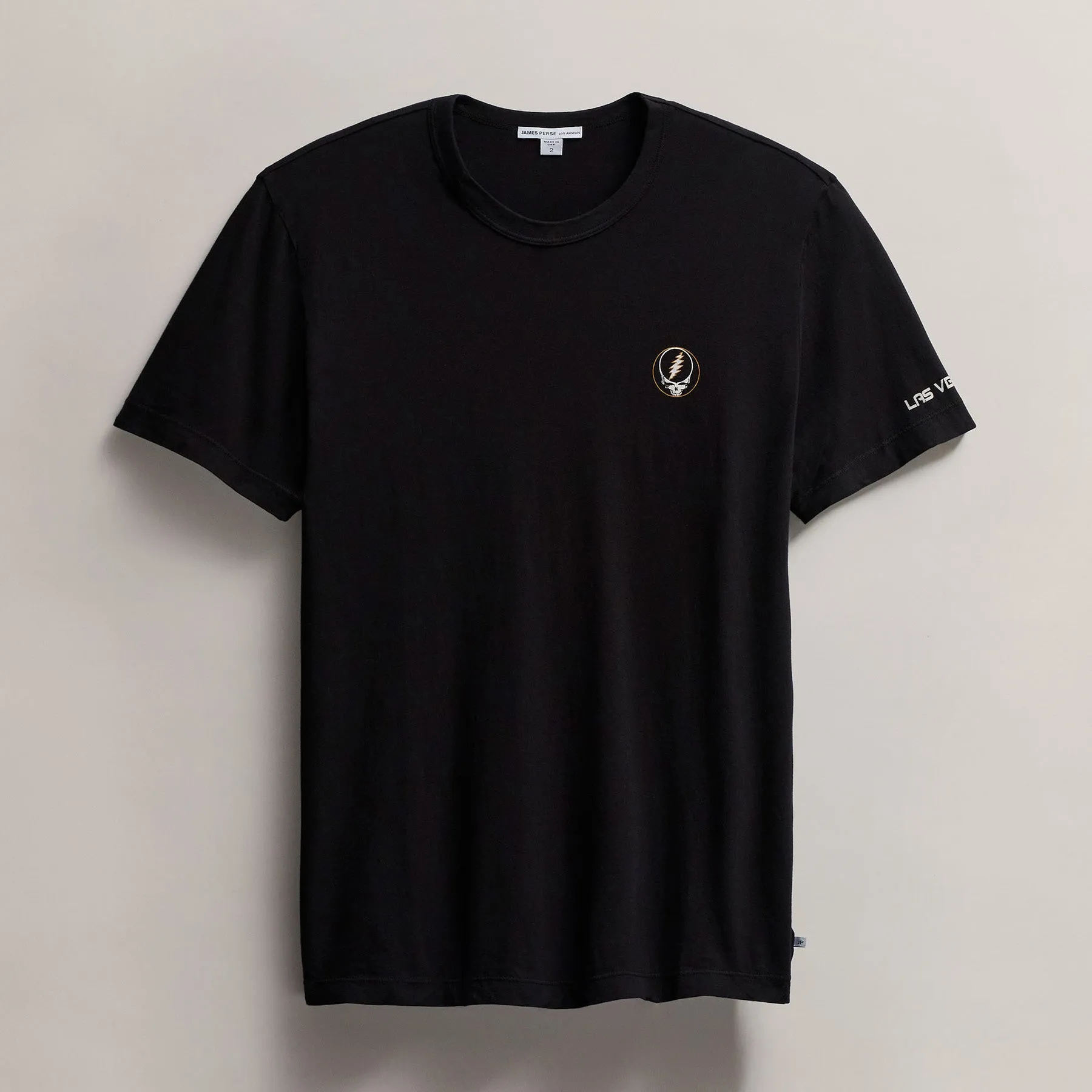 Men's Grateful Dead Skull Short Sleeve Tee - Black/Cadmium