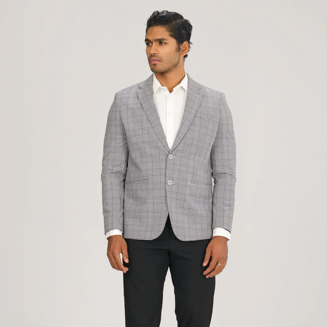 Mens Houndstooth Slim Fit Blazer