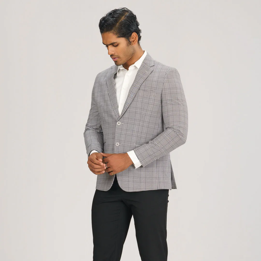 Mens Houndstooth Slim Fit Blazer