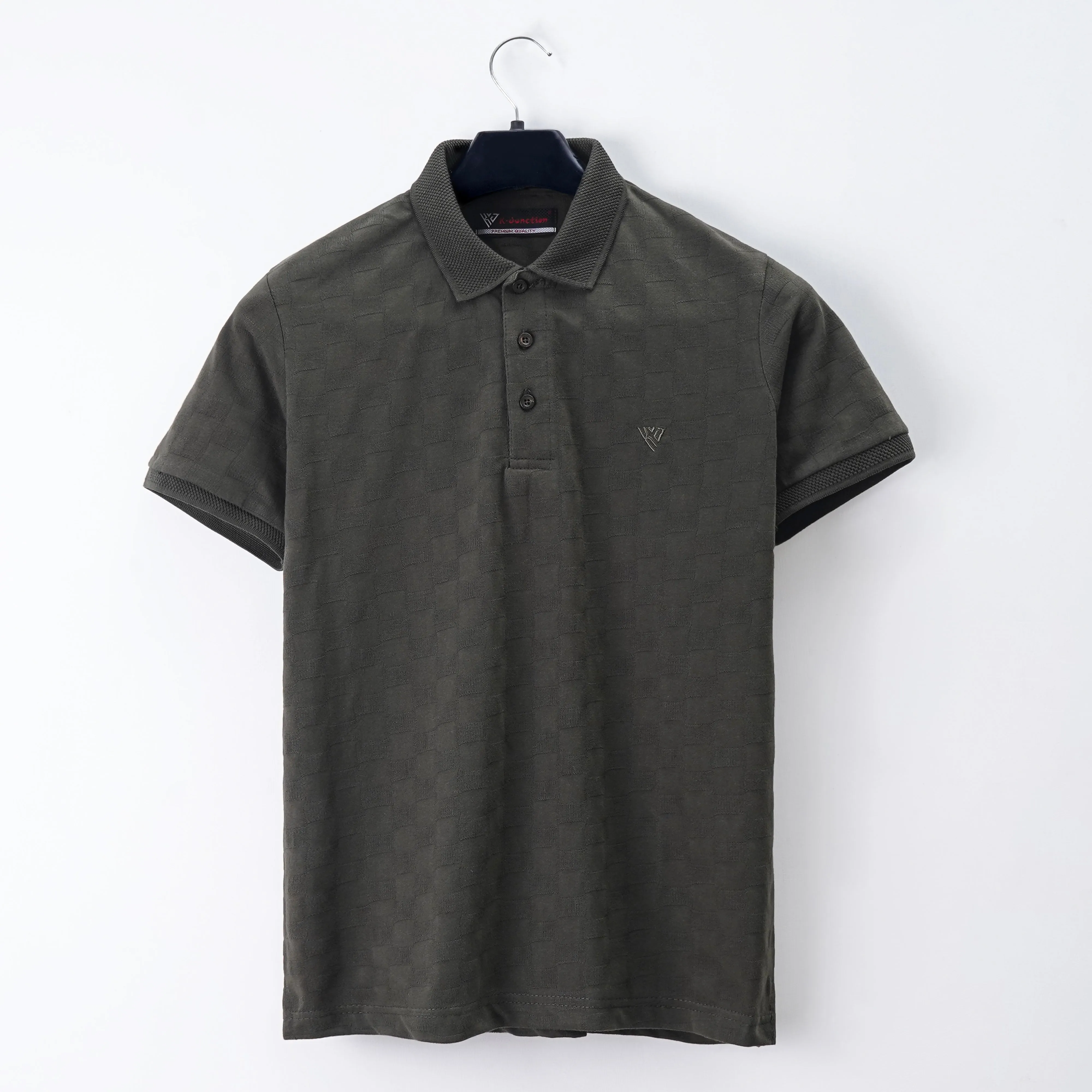 Men's Jacquard Half Sleeve Polo